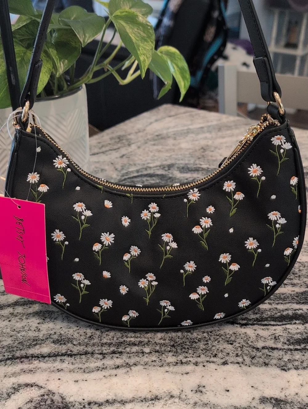 Betsey Johnson daisy Hobo Shoulder Bag